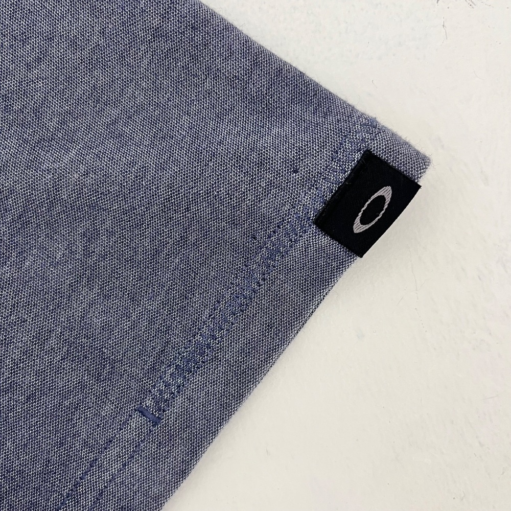 Oakley Mens T-Long Fit Size‎ Medium Polo Shirt Blue Short Sleeve Collar Pocket - Picture 3 of 10